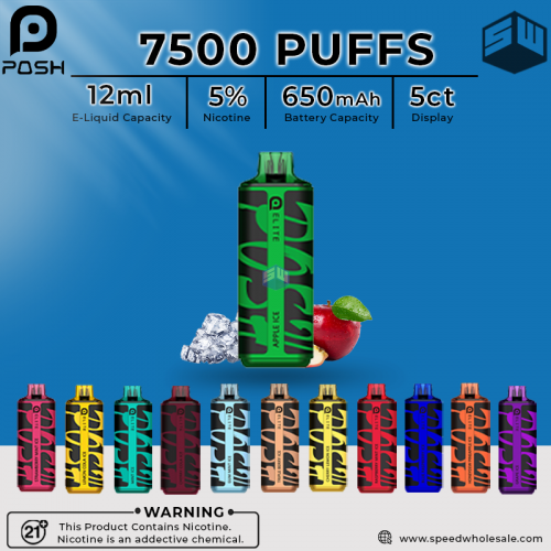 POSH ELITE 7500 PUFFS DISPOSABLE VAPE 5CT/DISPLAY